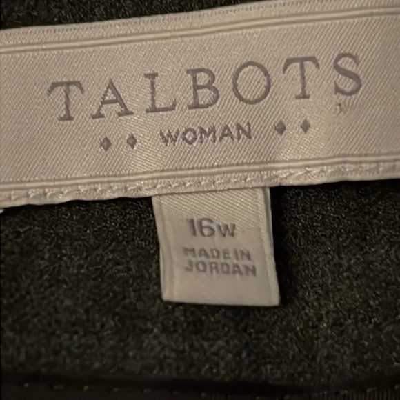 Talbots Refined Gray Straight Leg Trouser Dress Pants Size 16W - Picture 7 of 8